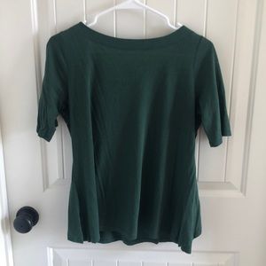 LOFT Green Knotted Back Top
